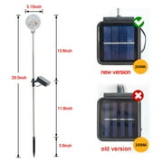Decorative LED Solar Stake Light, 2 Pack Outdoor Solar Globe Lights Waterproof Solar Landscape Path Light for Yard, Patio, Walkway, Warm White