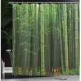 thumbnail image 3 of Ambesonne Green Shower Curtain, Exotic Tree Forest Scenery, 69"Wx84"L, Fern Green, 3 of 4