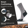 thumbnail image 4 of FITS Light Hiker, Merino Wool, Moisture-Wicking, Breathable, Odor Resistant, Mens Hiking Socks, Womens Hiking Socks Large Navy, 4 of 8