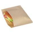 thumbnail image 1 of Paquete de 100 bolsas de papel Kraft planas para sándwich, hoja de envoltura marrón sin blanquear, de calidad alimentaria, para bocadillos, galletas y pan, 1 of 6