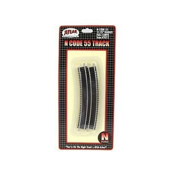 N Code 55 Nickel Silver 11.25" Radius Full Section Track (6) Atlas Trains