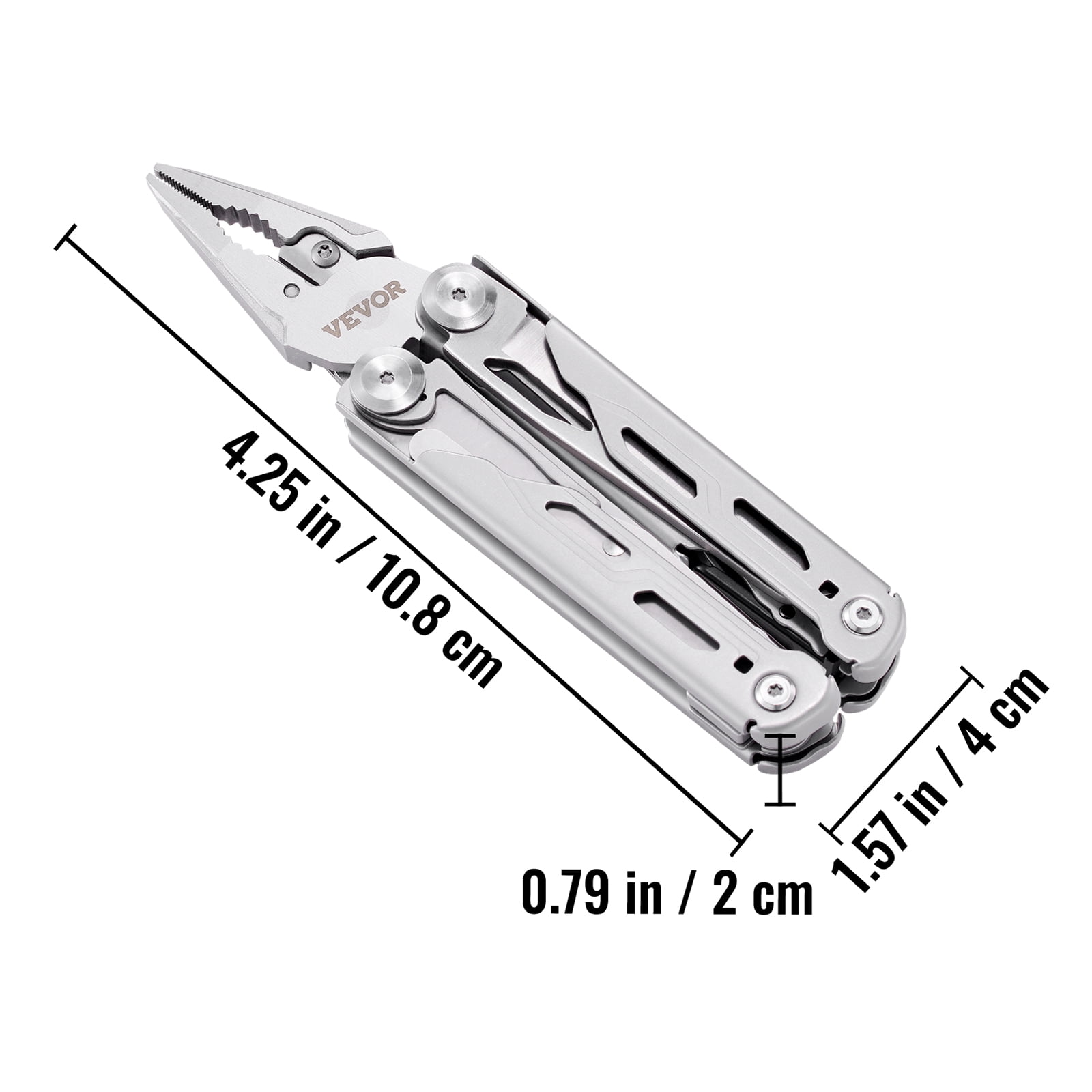 BENTISM 16 in 1 Camping Multi tool Pliers, Cutters, Knife, Scissors, Ruler, Screwdrivers, Wood Saw, Can Bottle Opener, with Safety Locking and Sheath, for Survival, Camping, Hunting and Hiking