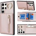 thumbnail image 2 of Samsung Galaxy S23 Ultra Case with Card Holder for Women, Samsung Galaxy S23 Ultra Phone Case Wallet with Credit Card with Ring Kickstand Zipper Shockproof Slim Stand Case - Rose Gold, 2 of 18