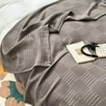 thumbnail image 5 of Bedding Pure Cotton Blanket Lightweight Warm Blanket,100% Cotton Bed Blanket,Breathable Bed Blanket Queen Size,Cotton Thermal Blankets Full Queen,for Layering Any Bed for All Season(Grey1 100x150cm), 5 of 9