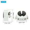 thumbnail image 2 of Uxcell T5 Fluorescent Light Holder, 18 Pack G5 Lamp Base LED Fluorescent Tube Light Socket, 22x26x17mm, 2 of 6