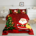 thumbnail image 2 of jejeloiu Santa Claus Bedding Comforter Set,Marry Christmas Tree Twin Comforter Sets,Happy New Year Gifts Bedding Set For Kids,Super Cozy Room Decoration Reversible,2pcs, 2 of 8