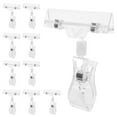 thumbnail image 2 of SHISUYAN 10PCS Plastic Transparent Label Clips Price Tag Clamp Note Fixator for Home Shooping Mall Market, 2 of 8