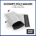 thumbnail image 6 of EcoSwift Brand Premium Poly Shipping Bag Waterproof Durable Self-Seal Mailer 1.7 Mil, 4 in. x 6 in. (Size 00), Solid Gray, 3000-Pack, 6 of 6