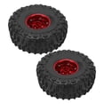 thumbnail image 4 of Juego de 2 llantas de 1,9 pulgadas y neumáticos de goma para coche teledirigido Axial SCX10 1/10, color rojo y negro., 4 of 14