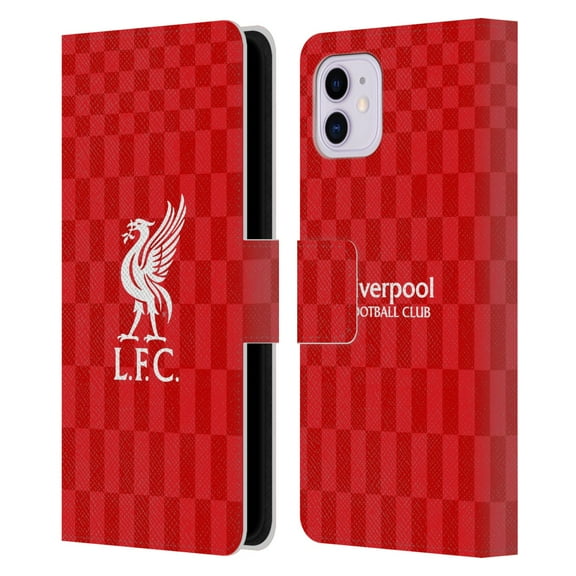 Head Case Designs Officially Licensed Liverpool Football Club Liver Bird White On Red Kit Leather Book Wallet Case Cover Compatible with Apple iPhone 11