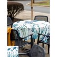 thumbnail image 6 of Square Outdoor Tablecloth with Umbrella Hole Blue Teal Sea Turtle Outside Table Cloth Waterproof Patio Table Cover Coastal Ocean Jellyfish Coral Zipper Tablecloths for Picnic Party Camping 60x60 Inch, 6 of 8