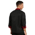 thumbnail image 2 of YiZYiF Mens Chef Jacket Unisex Long Sleeve Restaurant Hotel Work Wear Kitchen Cooking Uniform Black XXL, 2 of 7