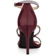 thumbnail image 3 of BLISSFUL STEP Women's Rhinestone Ankle Strap Stiletto High Heels Sandals, 3 of 6