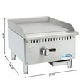 thumbnail image 6 of 18 in. Natural Gas 1-Burner Griddle with 30,000 BTU in Stainless-Steel (KM-GG1-18M), 6 of 11