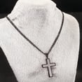 thumbnail image 2 of Black Cross Necklace, 2 of 6