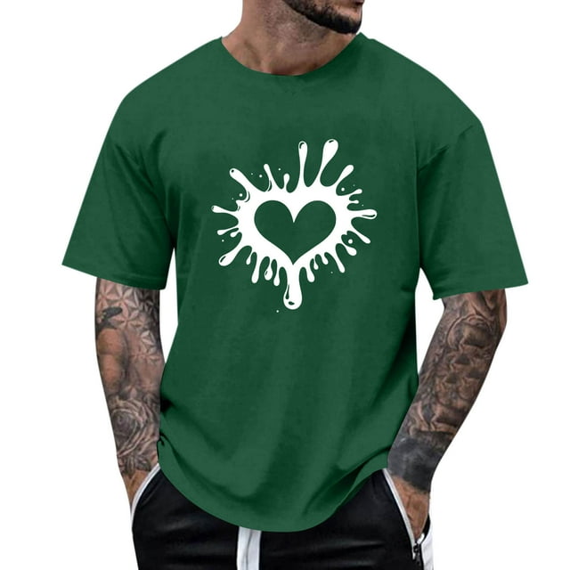 Tops para hombre, blusas y camisas de manga corta con cuello redondo para hombre, camisetas casuales con estampado de moda para hombre, blusa de manga corta, blusa de poliéster para hombre.