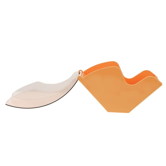 Raindrops 1Pc Cone Filter Paper Box for Storage Container Plastic Material Yellow 11.4*5.3*2.6in