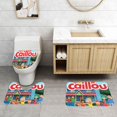 thumbnail image 2 of Caillou Juego de 3 alfombras de baño de coral fleece: tapete de baño + alfombra de inodoro en forma de U + funda de tapa de inodoro en forma de O, 2 of 6