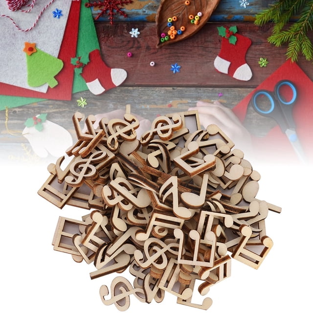 Music Note,100 Pcs Wooden Music Wooden Decoration Decorative Music Note Leading Edge Technology