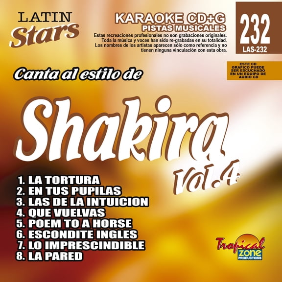 Karaoke Latin Stars 232 Shakira Vol.4