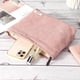thumbnail image 1 of Bolsas de maquillaje de color sólido Bolsa organizadora de cosméticos de pana suave para suministros de viaje, 1 of 9