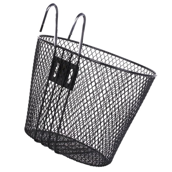 PAMINGONO Metal Bicycle Basket Bicycle Basket Black Iron 1Set 32x25cm