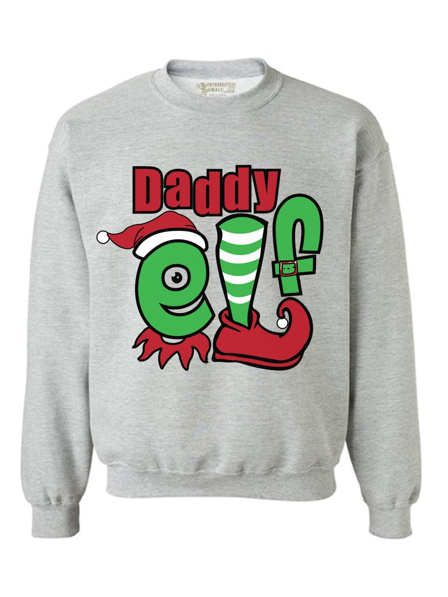 Daddy Elf Christmas Jumper Sweater Jumper Pull Over Present Dad Father Family