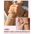 thumbnail image 2 of Sunyuer Pinky Promise Knot Couples Bracelets Anniversary Christmas Valentines I Love You Gifts for Boyfriend Girlfriend Women Men, 2 of 6