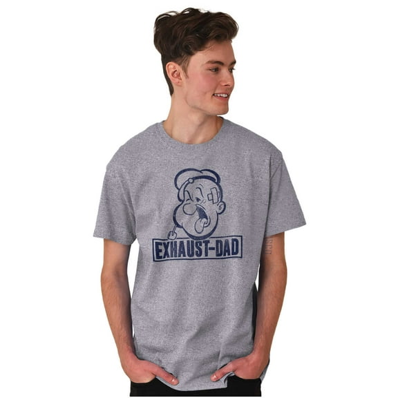 Funny Popeye Exhausted Dad Joke Men's Graphic T Shirt Tees Brisco Brands S