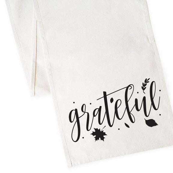 Grateful Cotton Canvas Table Runner