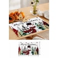 thumbnail image 4 of Placemats 1 Pack, Christmas Snowman Woven Placemat, Linen Place Mats for Kitchen/Dining Tables, Xmas Trees Winter Snowflake Washable Table Mats for Party, 4 of 8