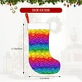 thumbnail image 4 of Rateoe Bright Rainbow Print Christmas Stockings,18 Inch Large Christmas Stockings Decoration Ornaments for Holiday Home Fireplace Indoors, 4 of 7
