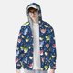 thumbnail image 2 of Balery Colorful Cartoon Shark Sudadera ligera de manga larga con capucha y protección solar UPF 50+ para hombre y mujer, ideal para pesca y running-Medium, 2 of 7