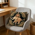 thumbnail image 4 of CaiYueKe Vintage Bohemian Elephants Series Pillow Cover Decorative Throw Pillowcase for Sofa Living Room Bedroom Home Decor Accent Cushion Polyester Fabric Soft Glossy Digital Print Modern Boho Chic, 4 of 7