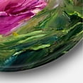 thumbnail image 3 of Designart 'Abstract Pink Peonies' Traditional Circle Metal Wall Art 23x23 - Disc of 23, 3 of 5