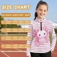 thumbnail image 6 of Psesaysky Girls Pink Axolotl Stripes Print Long Sleeve Shirts with Stand-up Collar Half Zip Pullover Quick Dry Athletic Workout Tops for Kids Sport Performance Clothes 6-7 Years, 6 of 6
