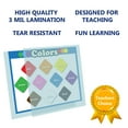 thumbnail image 2 of Colors learning chart LAMINATED poster teachers and educators Blue Border Landscape SMALL SIZE no pictures fun classroom decoration and presentation clear read from distance, 2 of 4