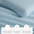 thumbnail image 4 of Noble Linens Pale Blue Herring Pattern Quilted Coverlet, King / CalKing, 4 of 12
