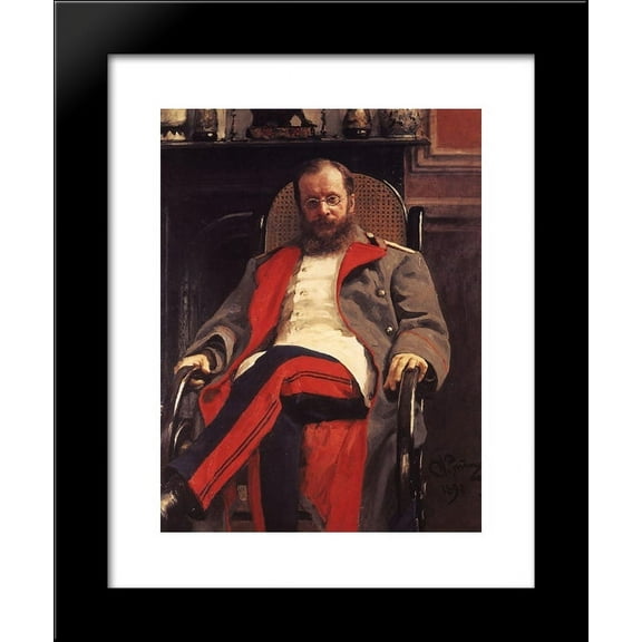 Portrait of Composer Cesar Antonovich Cui 20x24 Framed Art Print by Repin, Ilya