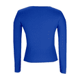 thumbnail image 5 of Ribbed Crew Neck Long Sleeve Tops for Women Slim Fit Undershirts Knit Basic Casual Stretch Tees Shirts, 5 of 6