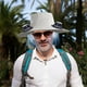 thumbnail image 1 of Sombrero de pesca al aire libre Solar Fan para hombre | Sombrero para el sol de ala ancha con ventiladores ajustables de 3 velocidades recargables solares duales / USB | Malla transpirable, 1 of 6