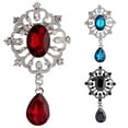 thumbnail image 6 of Opvise Women's Luxury Rhinestone Alloy Brooch Pin Large Waterdrop Pendent Party Jewelry, 6 of 8