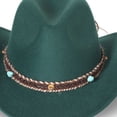 thumbnail image 2 of Ginsiom Western Cowboy Hat for Men Women Roll Up Felt Cowgirl Hat with Belt Buckle, 2 of 4