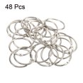 thumbnail image 3 of Unique Bargains 1.8' OD 1.5' ID Loose Leaf Rings Binder Ring Steel for Book DIY Scrapbook Notebook, Silver 48 Pack, 3 of 5