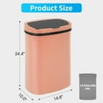 thumbnail image 3 of NiamVelo Kitchen Trash Can with Lid, 13 Gallon Garbage Can Automatic Trash Can  for Bedroom Bathroom Home Office, Pink （2 Pack）, 3 of 7