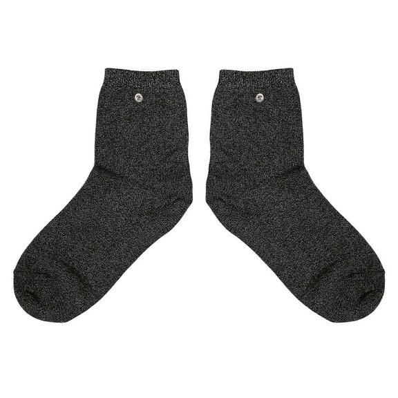 1 Pair Silver Fiber Electrode Socks Conductive Pulse Stretchable Socks for Foot Massage
