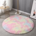 thumbnail image 3 of Alfombra de baño antideslizante absorbente con efecto tie-dye degradado redondo, decoración para dormitorio, alfombrilla para pies lavable a mano disponible, 3 of 6