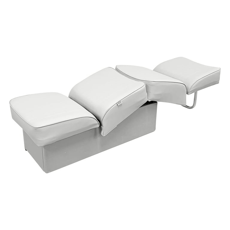 ホワイトラウンジ Wise Deluxe Series Boat Lounge Seat, White, Fold-Down