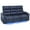 Navy Blue, variant on MCombo 77.6" 3 Seats Power Reclining Sofa, Home Theater Seating with LED Light & Armrest Storage, Faux Leather, Black