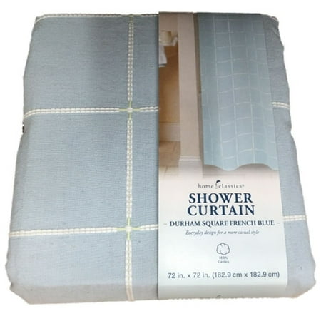 Home Clics Durham Square French Blue Shower Curtain Bath Decor Home Clics Durham Square French Blue Shower Curtain Bath Decor
